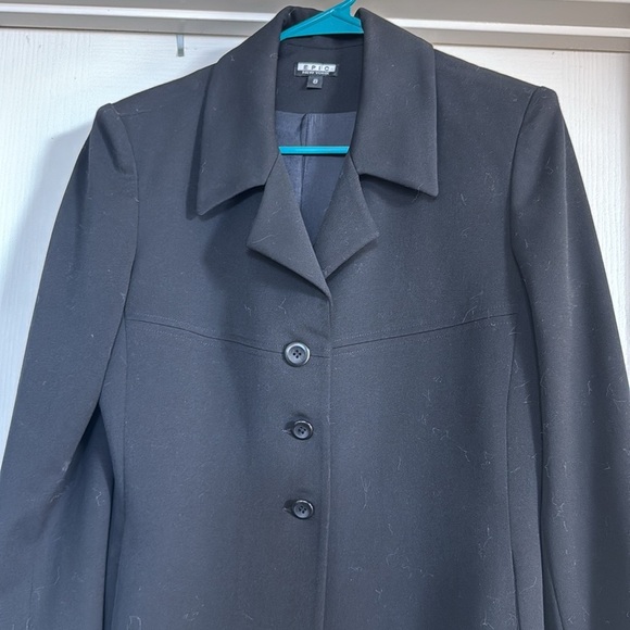 Epic New York black 3 button Long classic Blazer - Picture 3 of 12